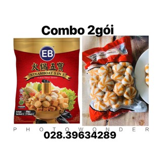 Combo 2gói Bánh bao trứng cá và Viên thả lẩu Hải sản 5in1