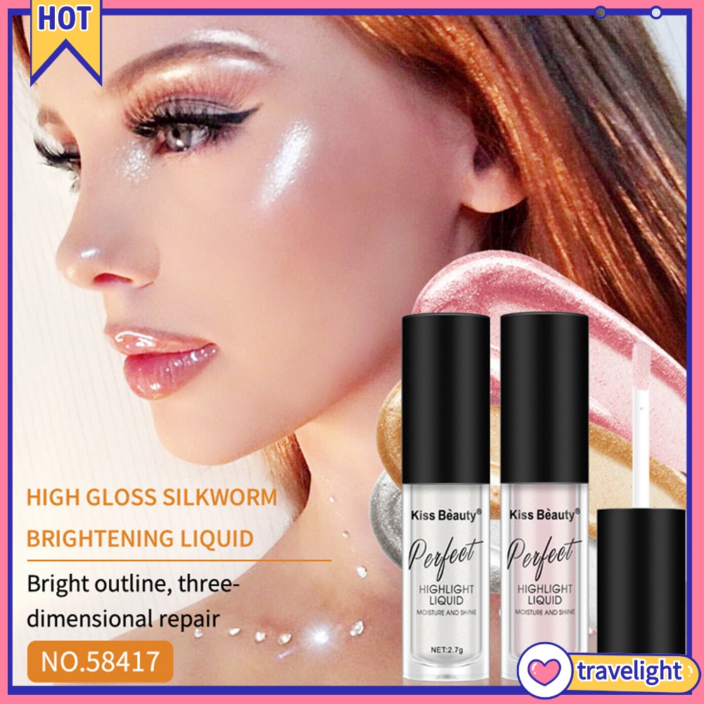 (Travelight) KISS BEAUTY Highlighter Contour Brighten Concealer Liquid Foundation Face Primer