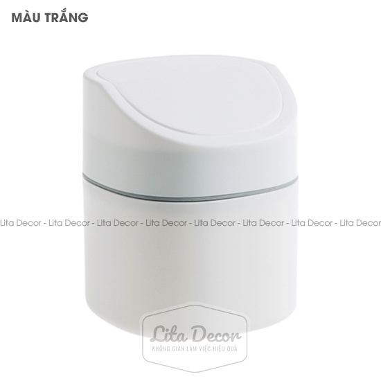 Thùng rác Mini Để bàn Nhựa Cứng cáp Dung tích 2 lít, đa năng tiện lợi TRLT03