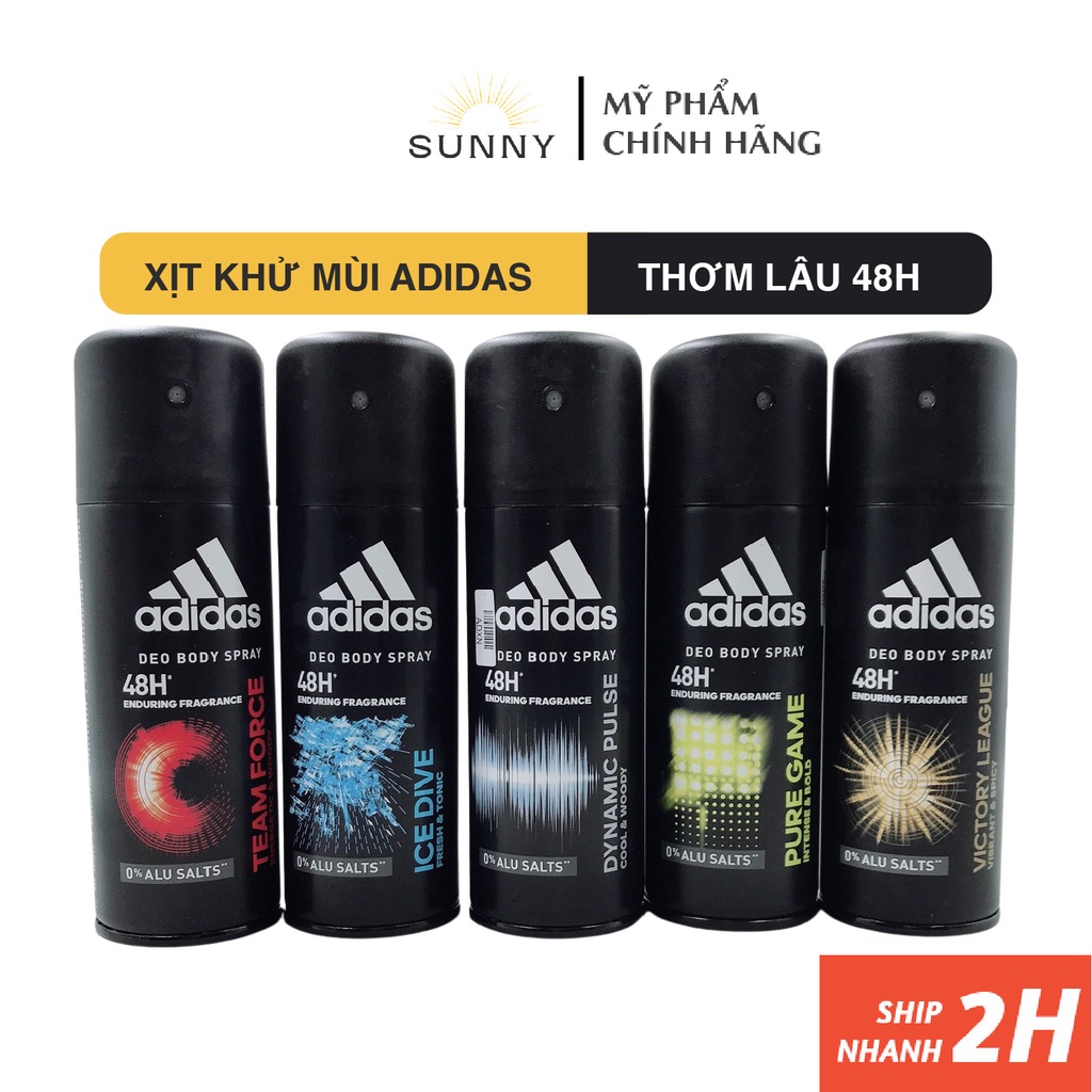 Xịt khử mùi toàn thân Adidas cho nam giới, hương thơm nam tính, mạnh mẽ, chăm sóc cơ thể, xịt khử mùi cho nam