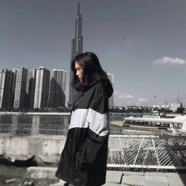 Áo khoác dù unisex 2 lớp dù có nón thích hợp mặc cặp nam nữ