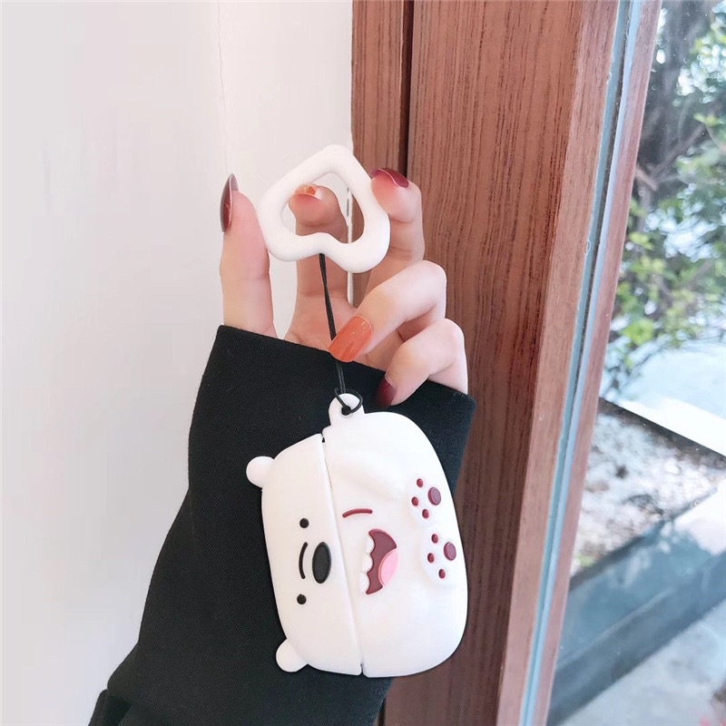Vỏ Bảo Vệ Tai Nghe Airpods 1/2 Hình Gấu Dễ Thương