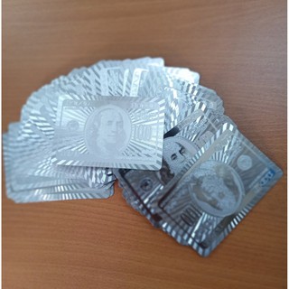 Bộ bài 100 đô mạ bạc mẫu mới