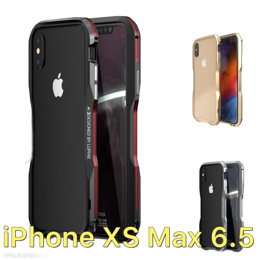 Viền nhôm bumper LUPHIE siêu nhẹ phối màu cho iPhone XS Max 6.5