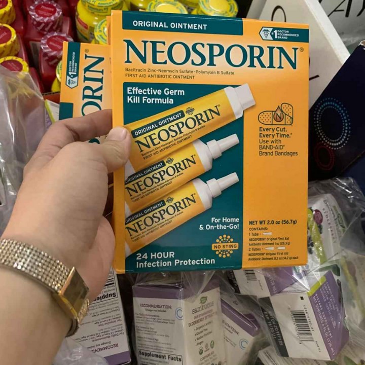 Kem Mỡ Trị Bỏng, Mọi Vết Cắt, Liền Sẹo Neosporin Pain Relief Ointment