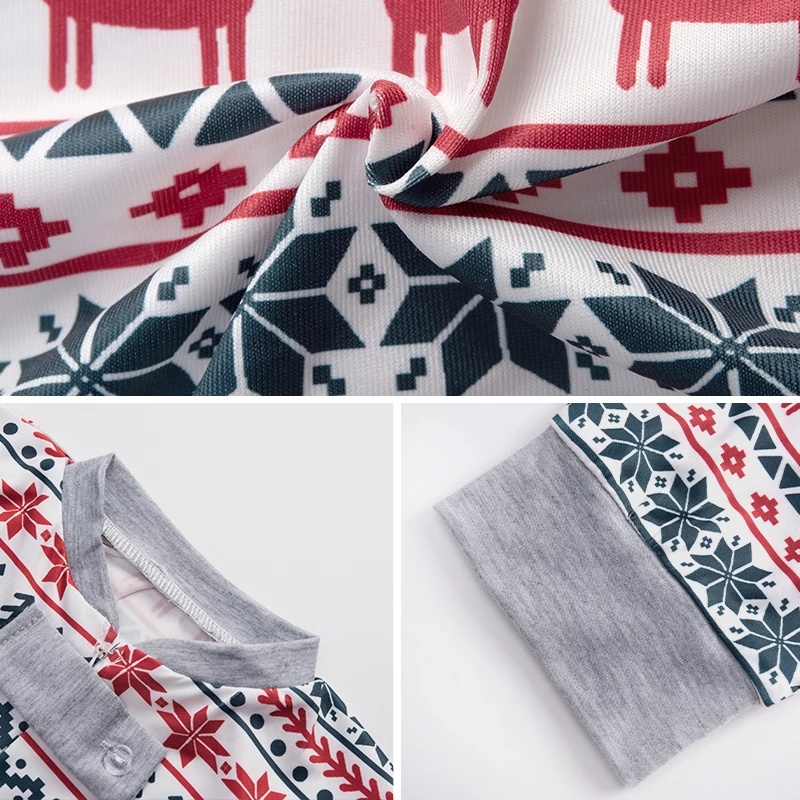 Bộ đồ ngủ liền thân BEAR LEADER phong cách giáng sinh xinh xắn cho mẹ và bé