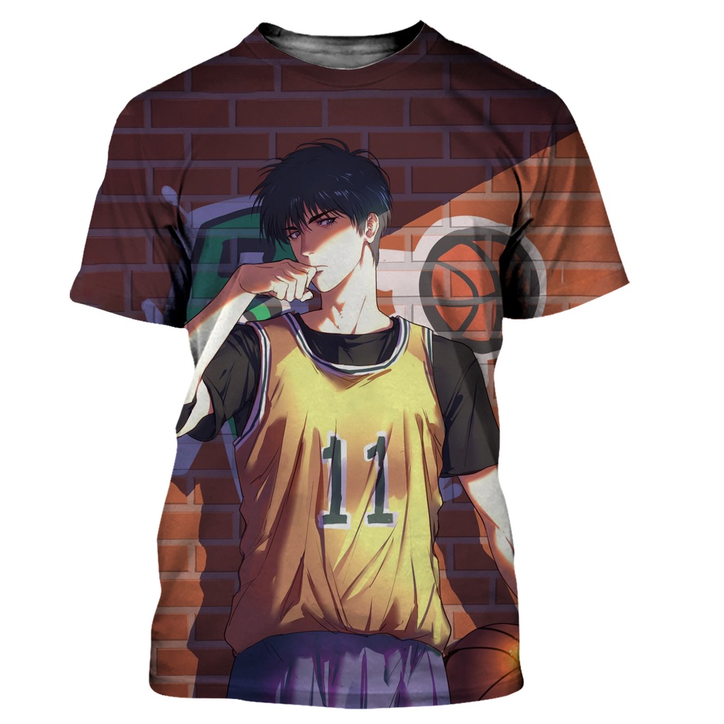 Áo Thun Tay Ngắn In Hình Slam Dunk 3D Cá Tính Cho Nam