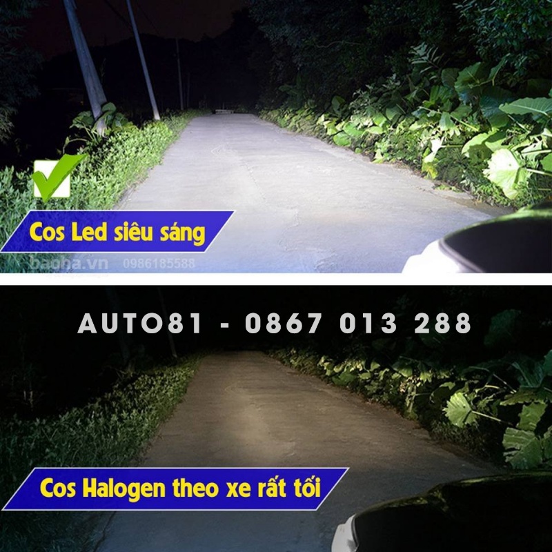 Bóng đèn led pha cos xe ô tô 12V, đèn gầm ô tô siêu sáng, tăng sáng hiệu quả, chất lượng cao cấp