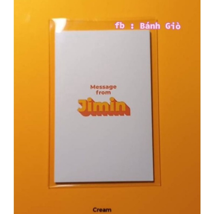 Card Jhope, Mess Jimin Butter Cream BTS hàng chính hãng