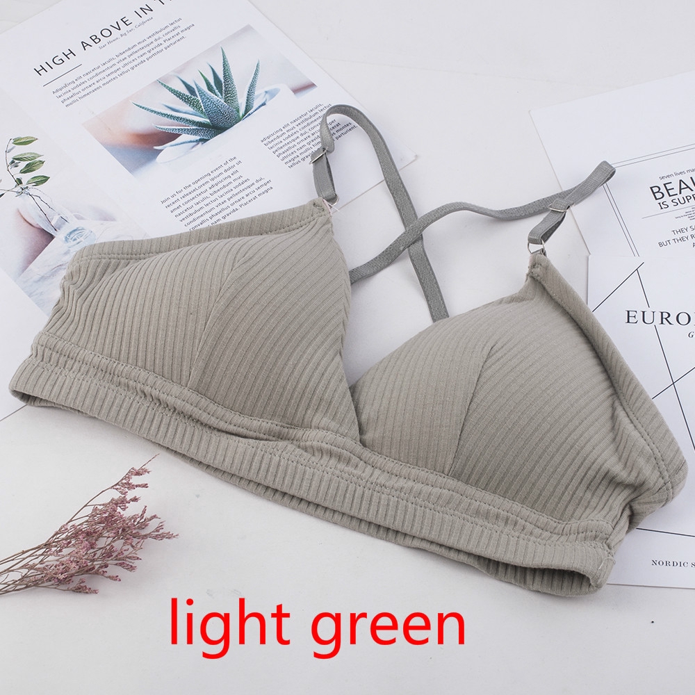 Áo Lót Cotton Đơn Giản Thời Trang Phong Cách Hàn Quốc Cho Nữ