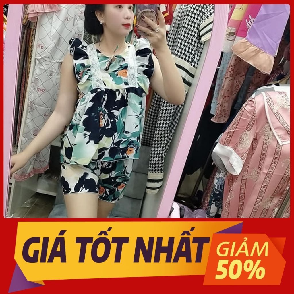 Đồ Bộ Mặc Nhà Bộ Voan Lụa Phối Ren Độ Ẩm Cao Cảm Giác Dễ Chịu Thoải Mái Nhiều Màu