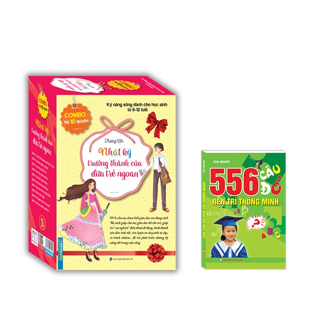 Sách - Combo bộ 10 cuốn Nhật ký trưởng thành của đứa trẻ ngoan (TẶNG 556 CÂU ĐỐ)