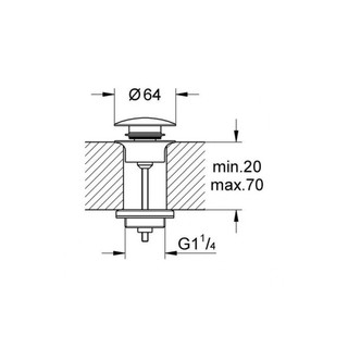 Bộ xả lavabo bóng kính