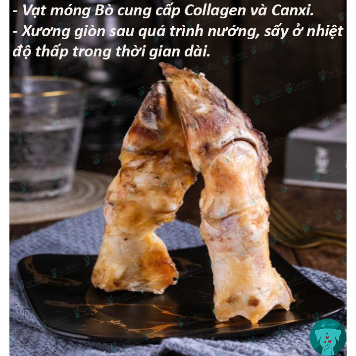 [HOT SNACK]Xương Gặm Mài Răng JFamille, Bổ Sung Collagen &amp; Canxi, Móng Bò Nướng Giòn, Chống Cắn Phá. JF98