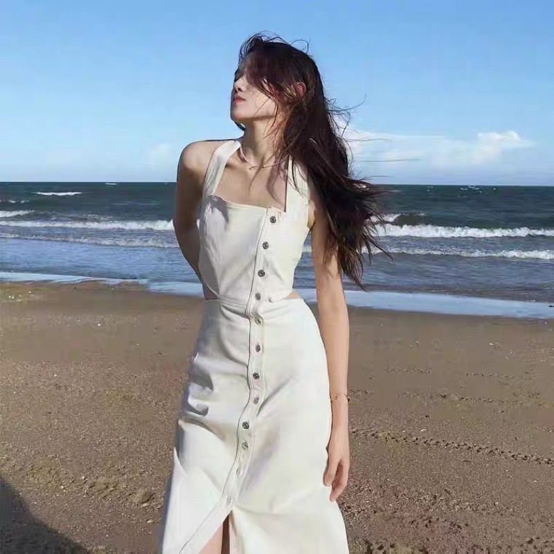 Đầm midi đi biển phong cách bohemian