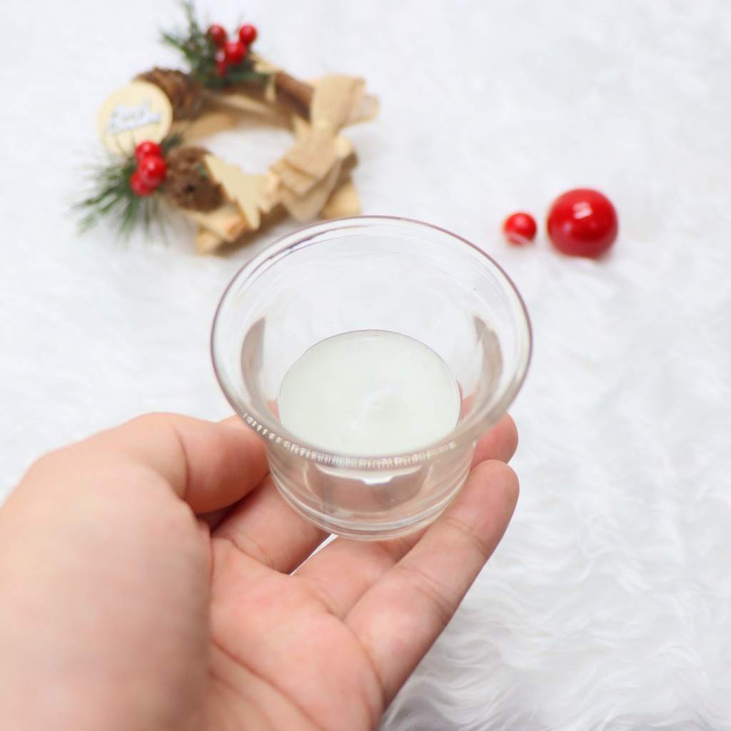 Nến Giáng Sinh NEN02 Để Bàn Trang Trí Noel – Mẫu GỖ VINTAGE