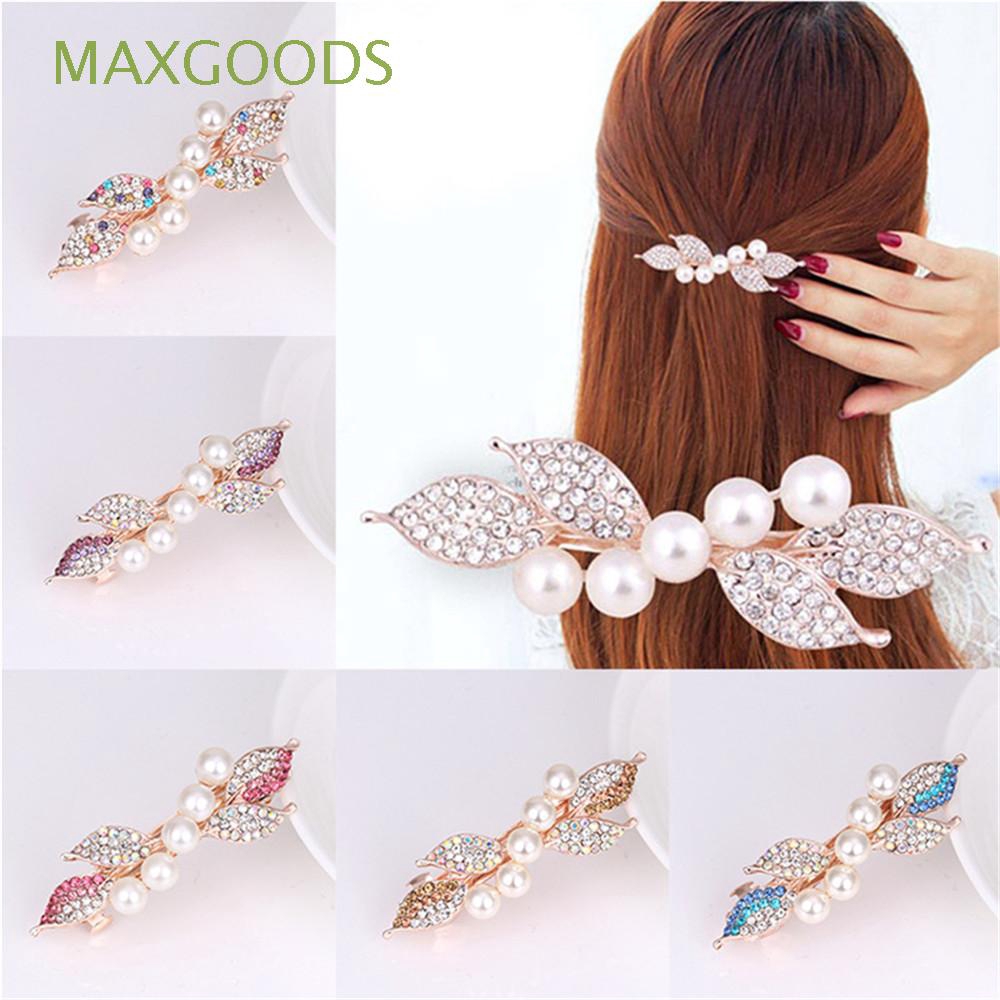 Băng đô cài tóc đính hạt giả ngọc trai