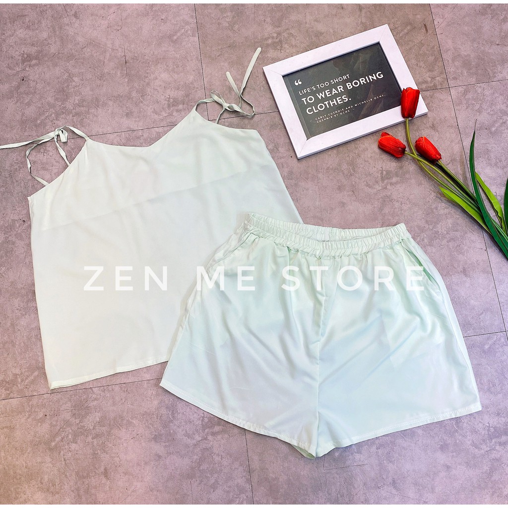 Đồ bộ ngủ nữ mùa hè lụa giấy siêu thoáng, mát mẻ | BigBuy360 - bigbuy360.vn