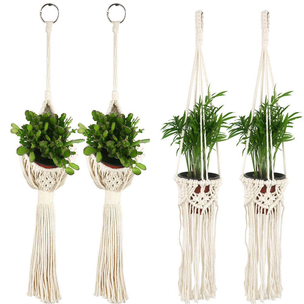 Giá Đỡ Chậu Cây Dây Thừng Cotton Treo Tường Trang Trí