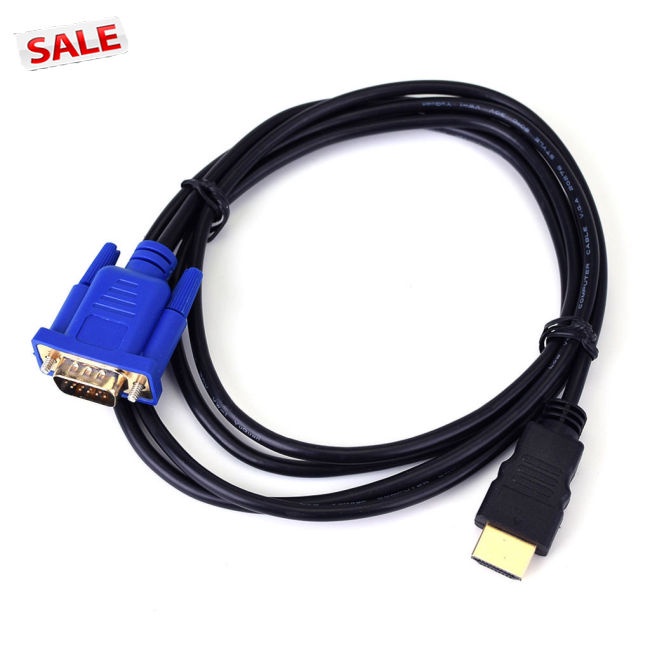 tdg 1.8M HDMI to VGA Cable HD 1080P HDMI Male to VGA Male Video Converter Adapter for PC Laptop