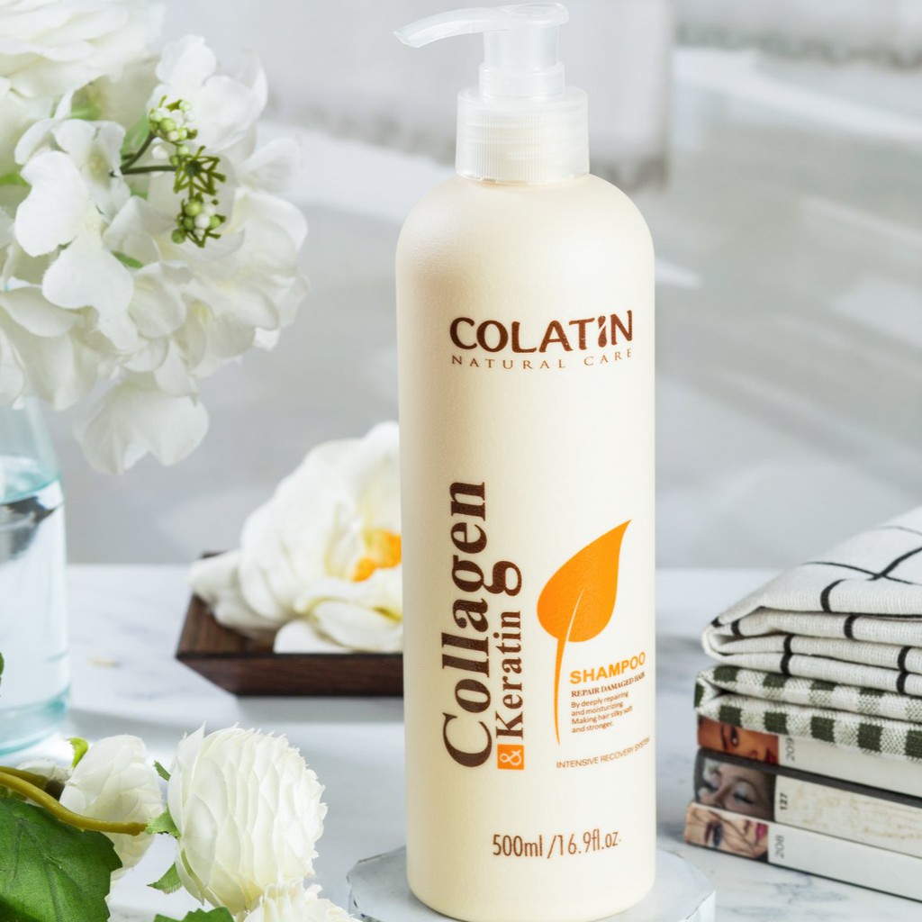 Dầu Gội Dưỡng Chất Tơ Tằm COLATIN Collagen & Keratin 500ml/1000ml