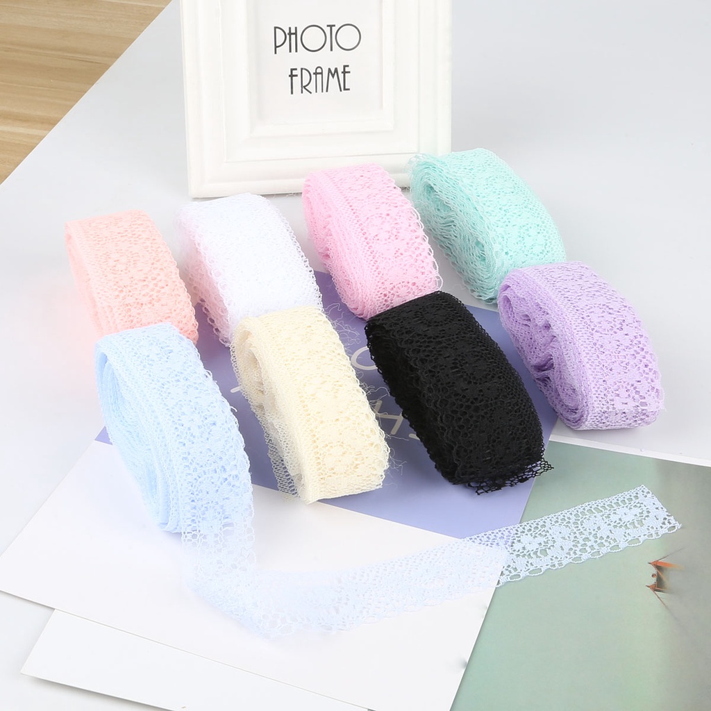 Cuộn dây ren dài 10 yard 40mm dùng trang trí tùy chọn màu sắc
