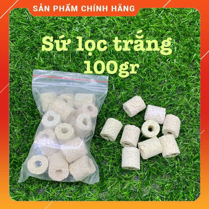 Sứ Lọc Trắng Lỗ - Sứ Lọc Nước Bể Cá Cảnh (100g)