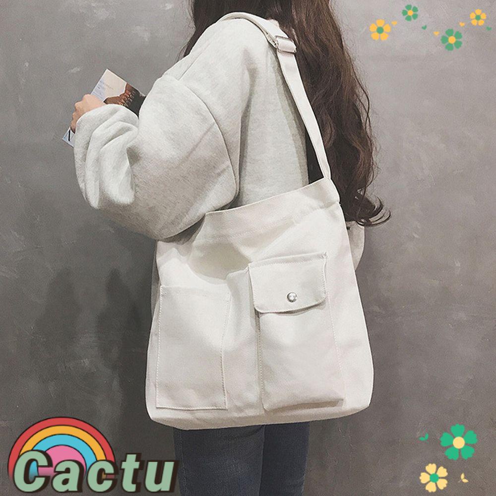Túi Xách Tote Chất Canvas Đơn Giản Thời Trang Cho Nữ