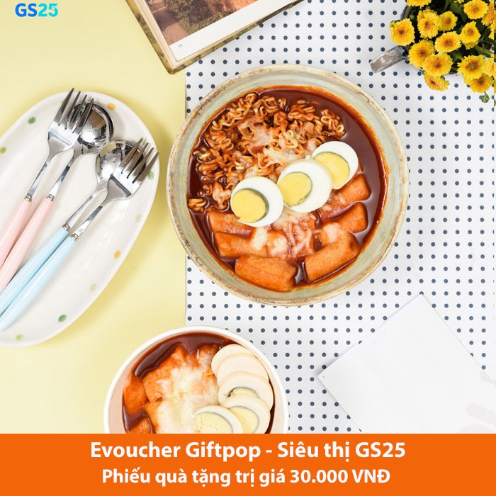 Evoucher [Hồ Chí Minh] Phiếu quà tặng áp dụng tại cửa hàng GS25 trị giá 30k