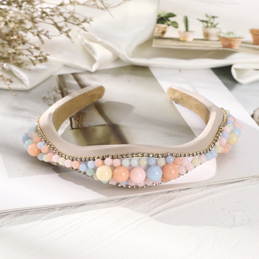 Băng Đô Cài Tóc Đính Hạt Lấp Lánh Nhiều Màu Sắc Phong Cách Hàn Quốc Cho Nữ