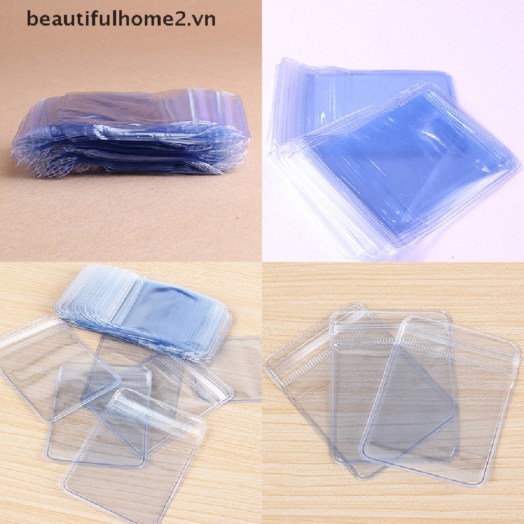 Bộ 100 Túi Đựng Tiền Xu Bằng Nhựa PVC Trong Suốt