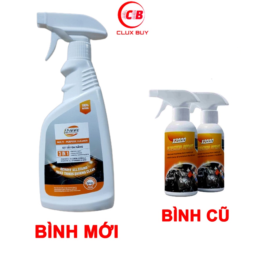 Dung dịch tẩy rửa X2000, Bình xịt tẩy rửa đa năng số 1 Nhật Bản tẩy rửa mọi vết bẩn nhà bếp