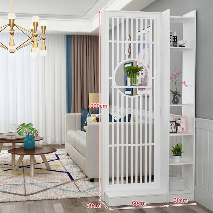 Vách ngăn chắn phòng khách sọc dọc liền kệ hiện đại thông minh chính hãng IGA- IG495