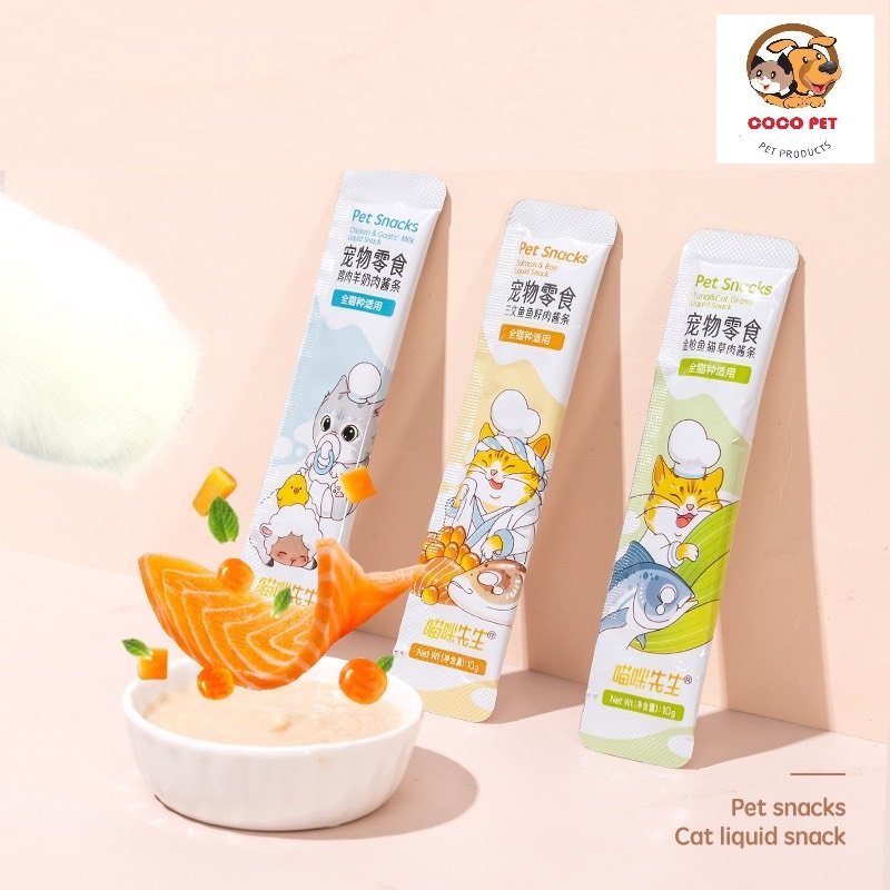 Súp Thưởng/Pate Thanh Dinh Dưỡng PET SNACKS 15g Cao Cấp Bổ Sung Dinh Dưỡng Cho Cho Mèo