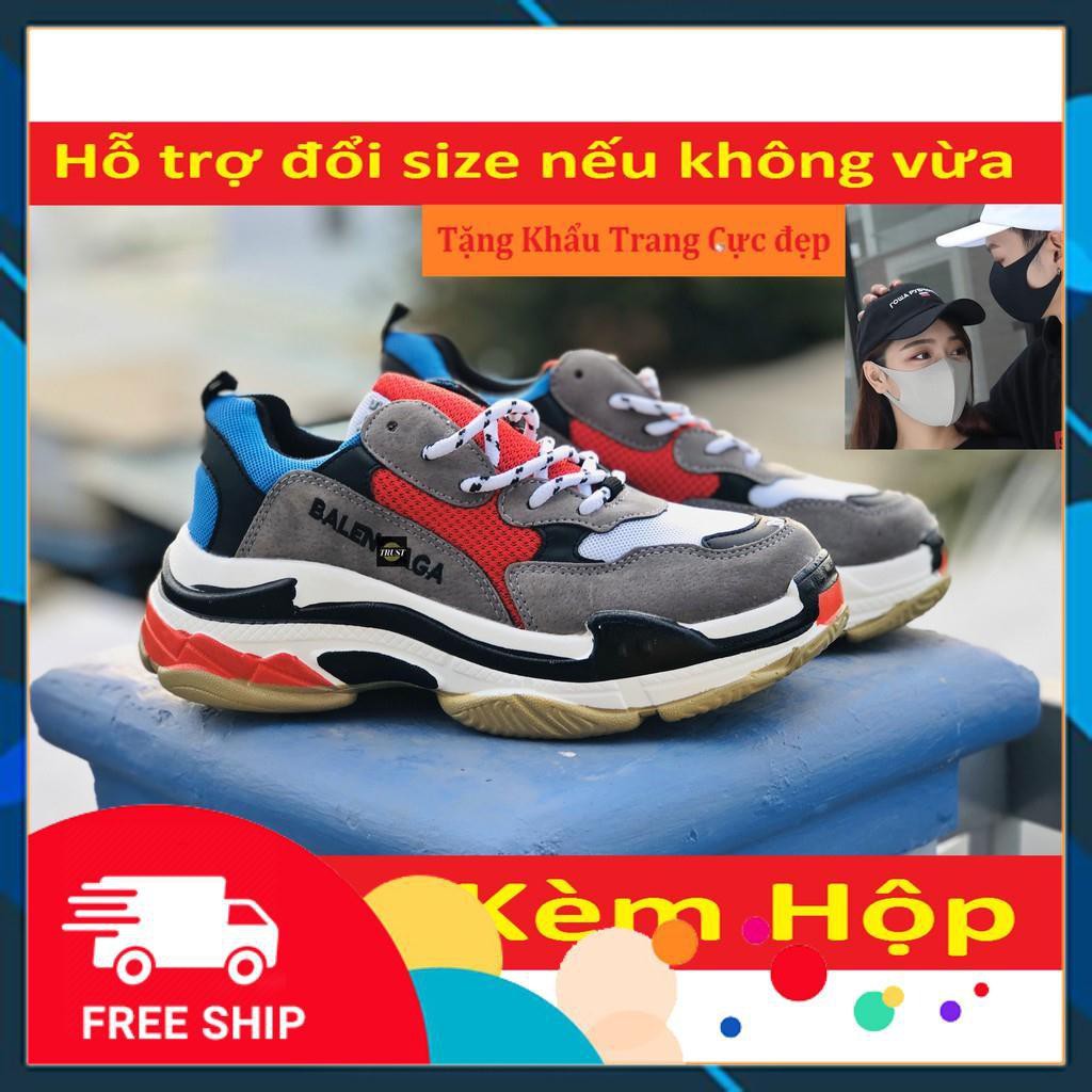 GIÀY Nam Nữ BALEN TRIPLES MIX XANH ĐỎ