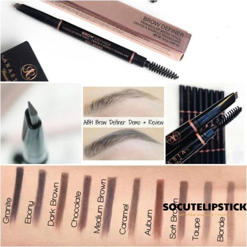 Chì kẻ mày đầu vát Anastasia Beverly Hills Brow Definer Fullsize Màu Ebony - Dark Brown - Medium Brown