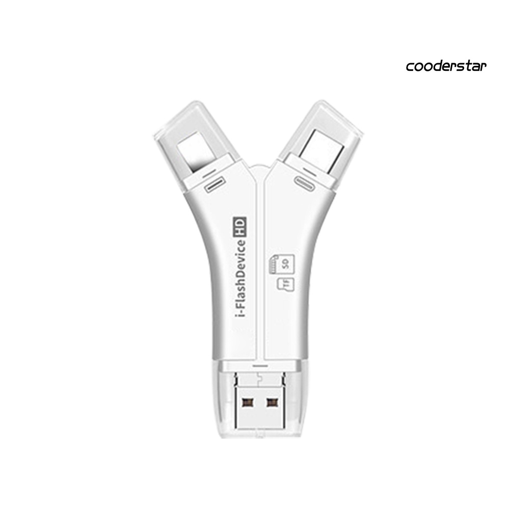 COOD-st Multifunctional 4 in 1 3.0 OTG TF Card Reader for PC iPhone Android Type-C