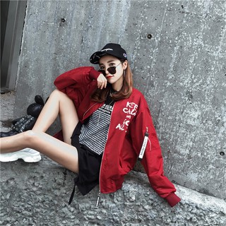A58 Áo khoác Bomber Ulzzang Keep calm