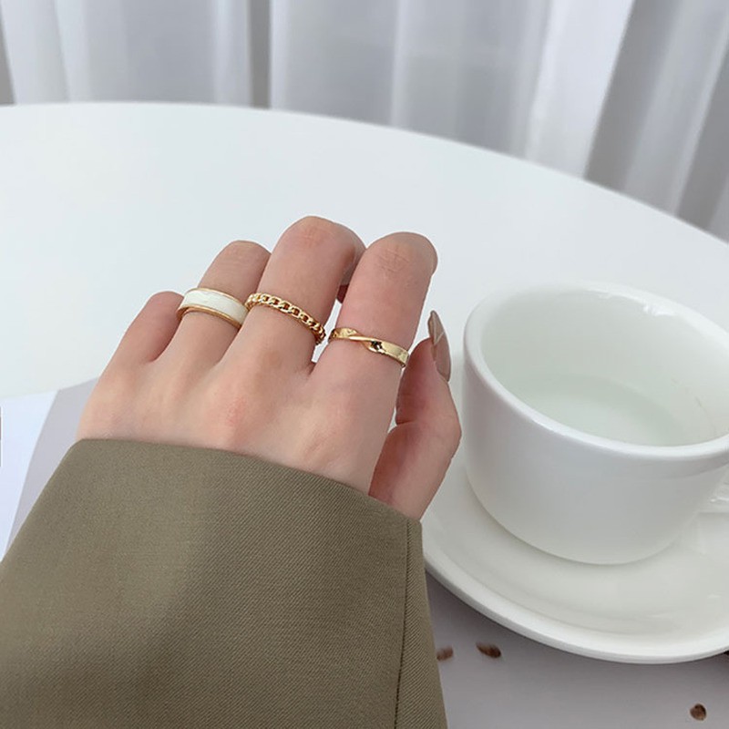 Set 3 nhẫn phong cách trẻ trung cá tính