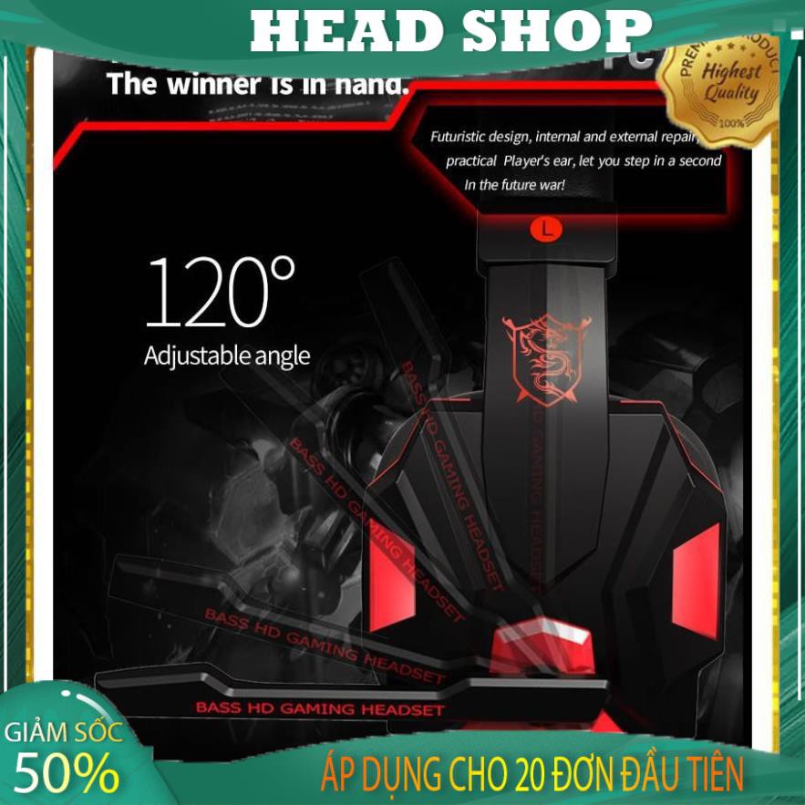 Tai nghe chuyên game thủ Plextone PC780 - đèn LED - Có Mic - Headphone gaming mã pc780 (Gía sỉ ) HEAD SHOP