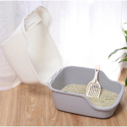 Nhà vệ sinh cho mèo có nắp - Mẫu mới tiện dụng nắp gập