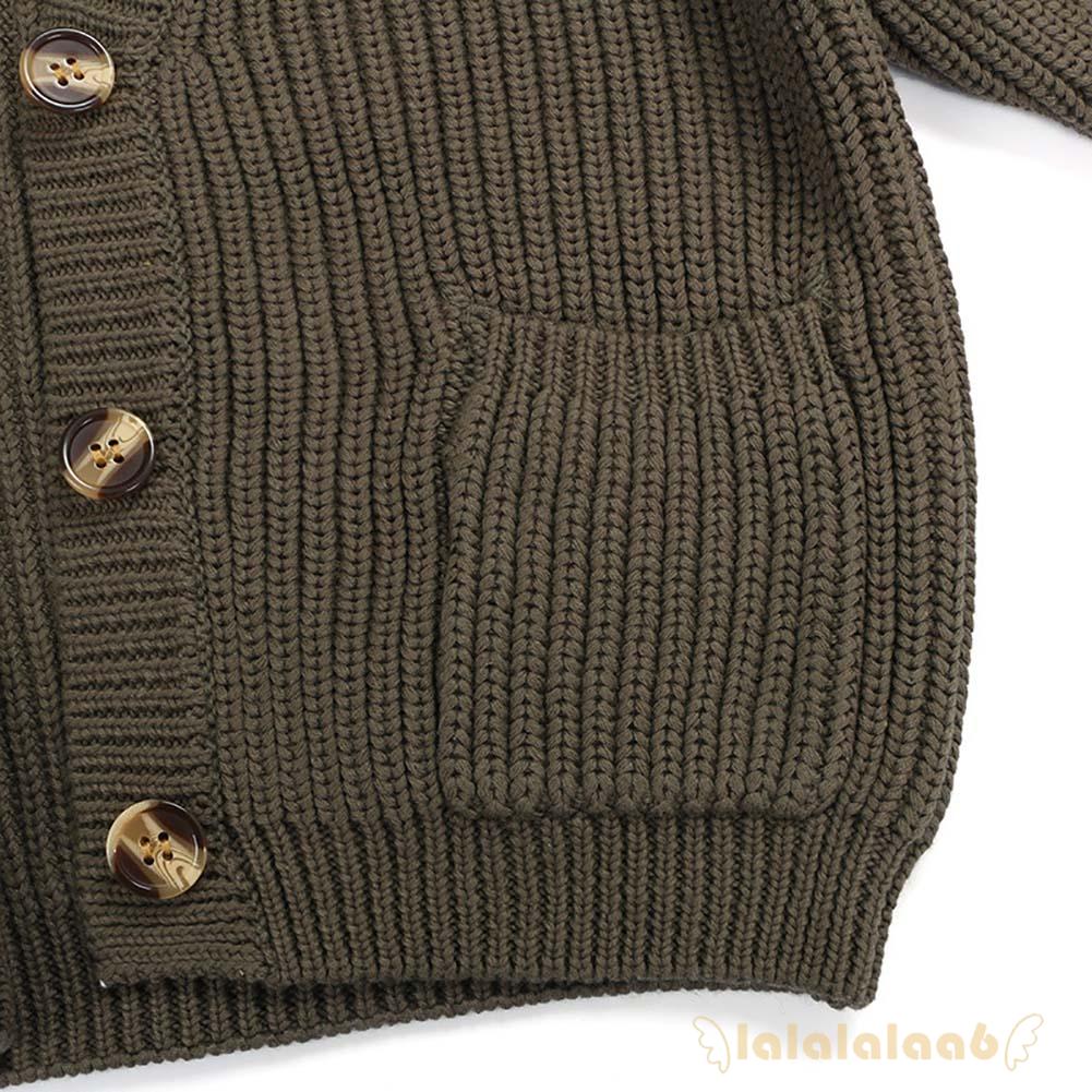 Áo Khoác Cardigan Dệt Kim Tay Dài Cổ Chữ V Phối Túi Thiết Kế Màu Trơn Thanh Lịch