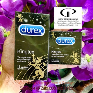 Bao cao su durex kingtex ôm sát size 49mm hộp 12bcs