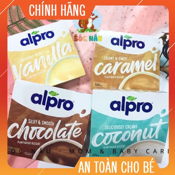 Váng Sữa Alpro Cho Bé Dị Ứng Đạm Sữa Bò, Váng Sữa Làm Từ Đậu Nành Không Chứa Sữa. Date T5,t6/2023