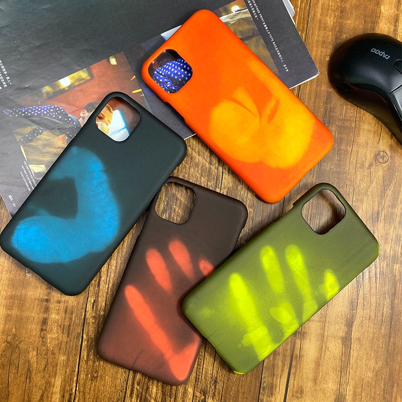 Ốp Điện Thoại PU Cảm Ứng Nhiệt Thay Đổi Màu Sắc Cho iPhone 13 Pro Max 11 12