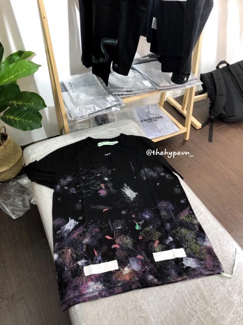 OFF-WHITE TEE - Áo Off-White tee Galaxy Brushed (đen) [Mirror quality 1:1]