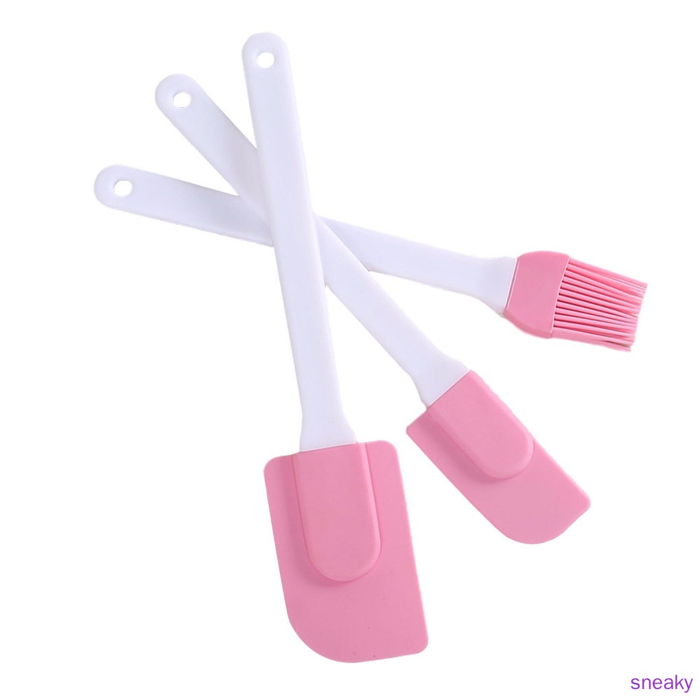 Bộ 3 Cây Vét Bột Làm Bánh Bằng Silicone Chịu Nhiệt