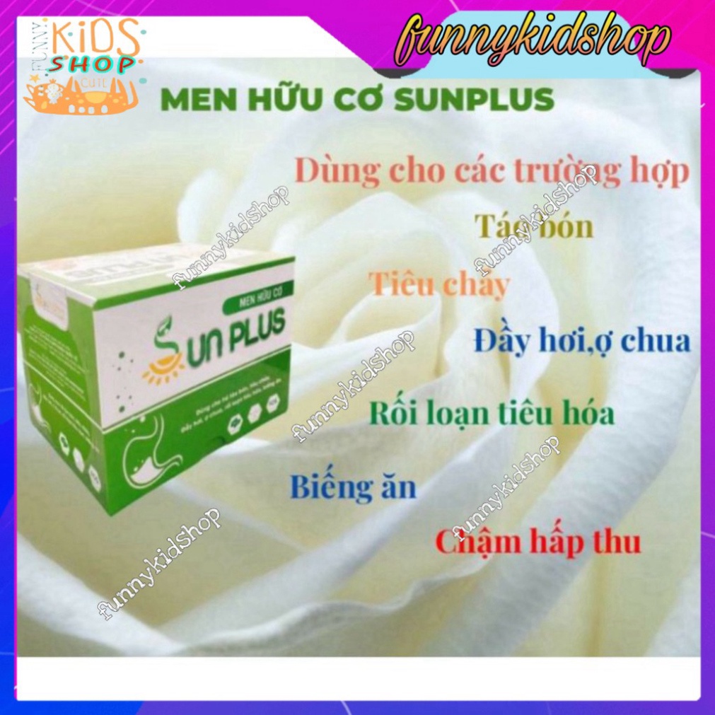 Men hữu cơ Sunplus + Sữa non Sunplus bổ sung chất xơ và lợi khuẩn -Tăng sức đề kháng cho bé