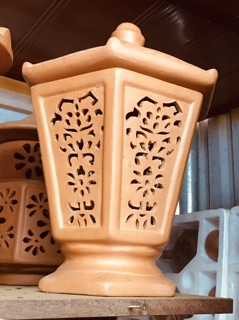 Đèn gốm sân vườn, đèn trụ cổng bằng đất nung.