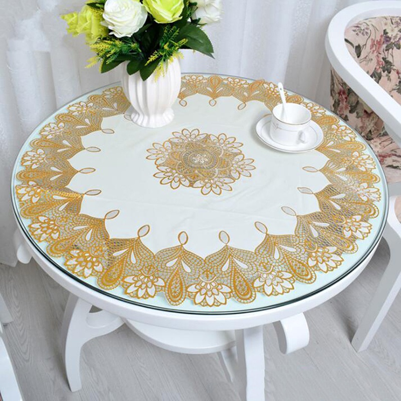 Khăn trải bàn hình tròn kích thước 70cm chống thấm dầu mỡ chống bỏng cao cấp tiện lợi